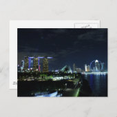 Singapore Skyline Postkarte (Vorne/Hinten)