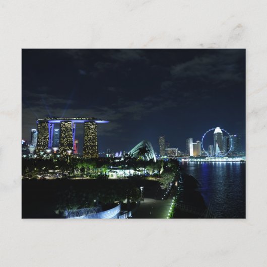 Singapore Skyline Postkarte (Vorderseite)