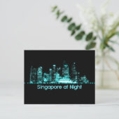 Singapore Skyline Postkarte (Stehend Vorderseite)