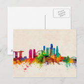 Singapore Skyline Postkarte (Vorne/Hinten)