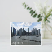 Singapore Skyline Postkarte (Stehend Vorderseite)