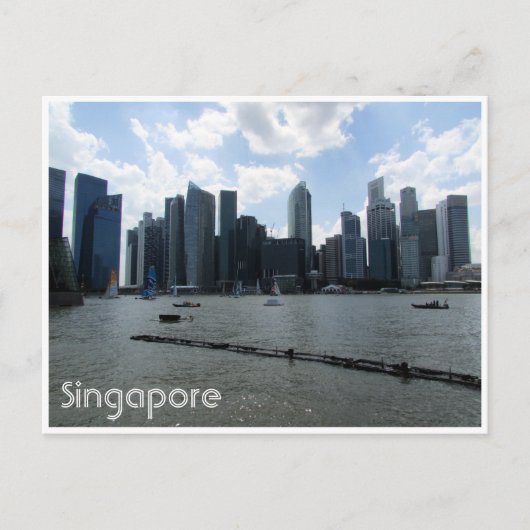 Singapore Skyline Postkarte (Vorderseite)