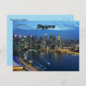 Singapore Skyline Postkarte (Vorne/Hinten)