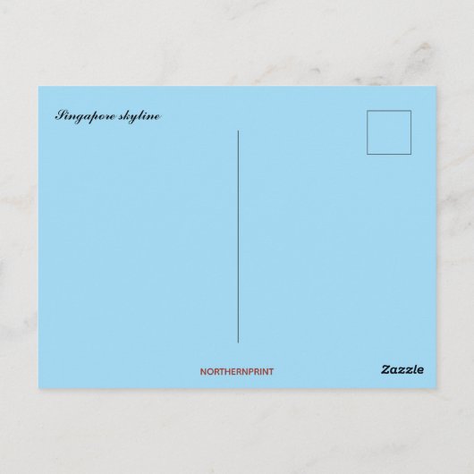 Singapore Skyline Postkarte (Rückseite)