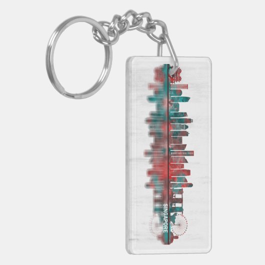 Singapore Skyline Schlüsselanhänger (Vorderseite links)