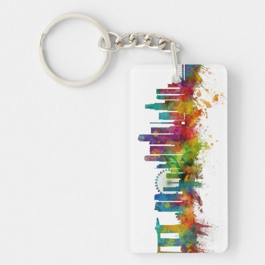 Singapore Skyline Schlüsselanhänger (Vorderseite)