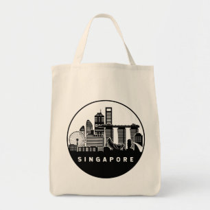 Singapore Skyline Tragetasche