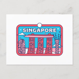Singapore Travel Souvenir Postkarte