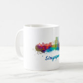 Singapore V2 skyline im Watercolor Kaffeetasse (Vorderseite Links)
