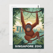 Singapore Zoo Travel Postkarte (Vorne/Hinten)