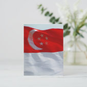 singaporeale Flagge Postkarte (Stehend Vorderseite)