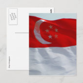 singaporeale Flagge Postkarte (Vorne/Hinten)