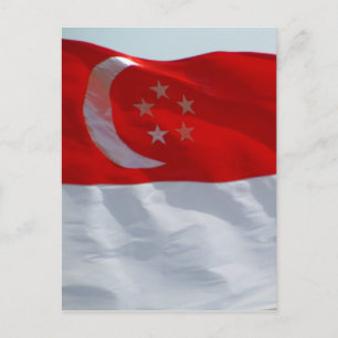 singaporeale Flagge Postkarte