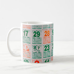 Singapur-21. JUL 2019: Vintage chinesischer Kalend Kaffeetasse