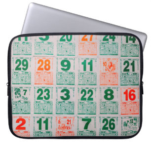 Singapur-21. JUL 2019: Vintage chinesischer Kalend Laptopschutzhülle