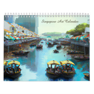 Singapur Art Watercolor Kalender