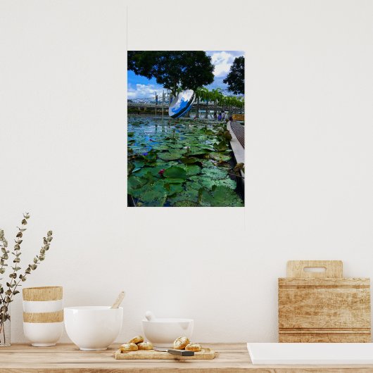 Singapur ArtScience Museum Lotus Pond Poster (Küche)
