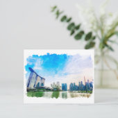 Singapur Asia Panorama View Postkarte (Stehend Vorderseite)