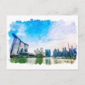 Singapur Asia Panorama View Postkarte (Vorderseite)