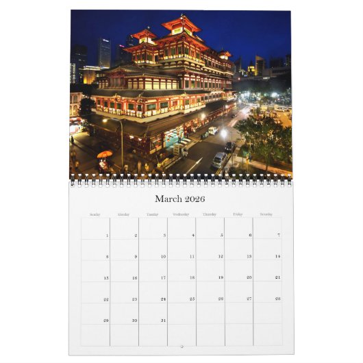 Singapur - Asien - Kalender (Mär 2026)