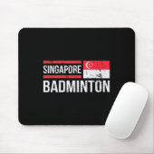 Singapur Badminton Flag Racket Sport Birdie Playe Mousepad (Mit Mouse)