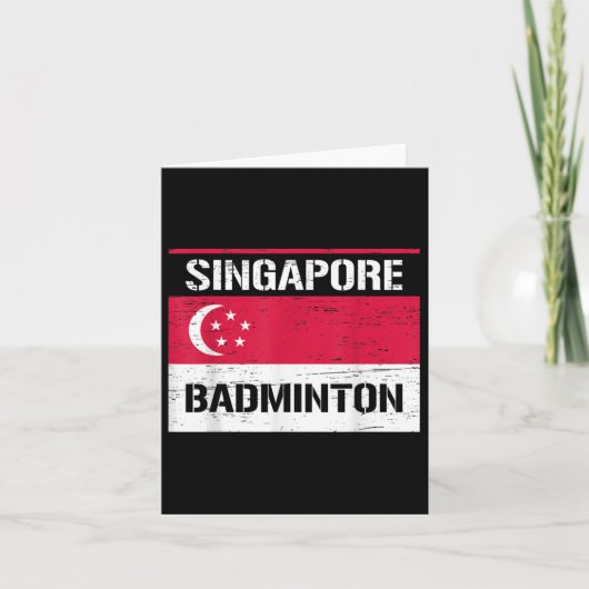 Singapur Badminton Team Badminton Karte (Vorderseite)