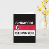 Singapur Badminton Team Badminton Karte (Gelbe Blume)
