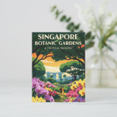 Singapur Botanic Gardens Travel Postkarte (Stehend Vorderseite)