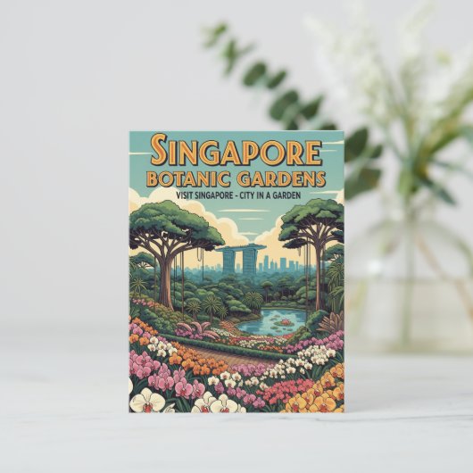 Singapur Botanic Gardens Travel Postkarte (Stehend Vorderseite)