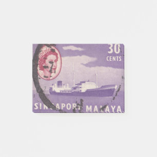 Singapur - Briefmarke mit dem Schiff Post-it Klebezettel