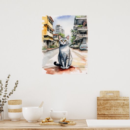 Singapur Cat - Katalogkunst Poster (Küche)