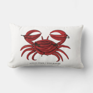 Singapur "Chili Crab" Lumbar Support Throw Kissen