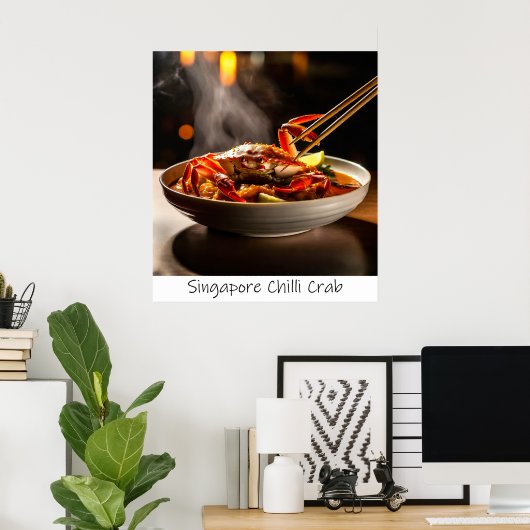 Singapur Chili Crab - Print Poster (Heimbüro)