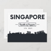 Singapur, China | Städtekoordinatoren Postkarte (Vorne/Hinten)