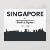 Singapur, China | Städtekoordinatoren Postkarte (Vorderseite)