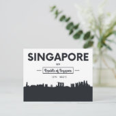 Singapur, China | Städtekoordinatoren Postkarte (Stehend Vorderseite)