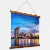 Singapur-China Wandteppich Mit Holzrahmen (Gewinkelt)