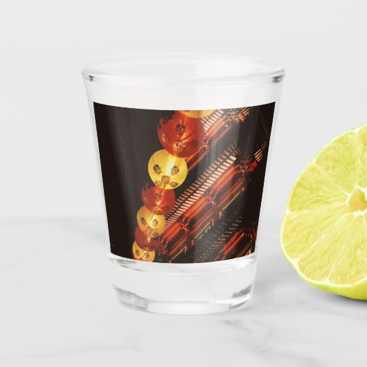 Singapur Chinatown Schnapsglas (Vorderseite)