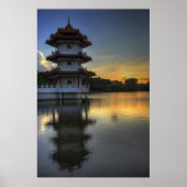 Singapur Chinese Garden Pagoda Gebäude Poster (Vorne)