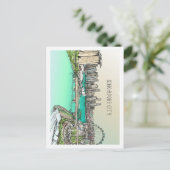 Singapur City Famous Travel Place Illustration Postkarte (Stehend Vorderseite)