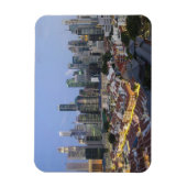 Singapur City Skyline Abend Magnet (Vertikal)