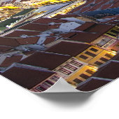 Singapur City Skyline Abend Poster (Ecke)