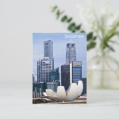 Singapur City Skyline ArtScience Museum Travel Postkarte (Stehend Vorderseite)