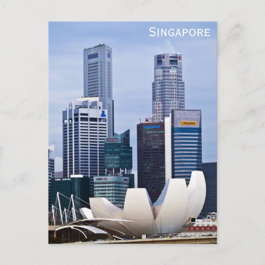 Singapur City Skyline ArtScience Museum Travel Postkarte (Vorderseite)