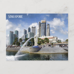 Singapur City Skyline Travel Foto Postkarte