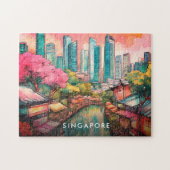 Singapur City View farbenfroh Puzzle (Horizontal)