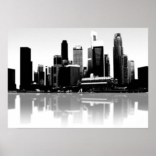 Singapur City Wall Art Poster (Vorne)