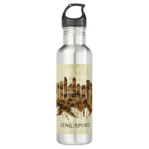 Singapur Cityscape Edelstahlflasche