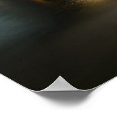 Singapur Cityscape entlang River at Night Poster (Ecke)
