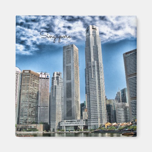 Singapur Cityscape Magnet (Vorne)